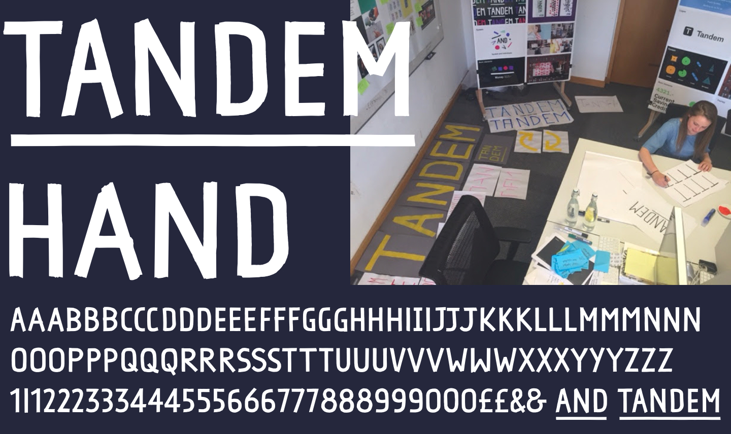 Tandem Hand Font